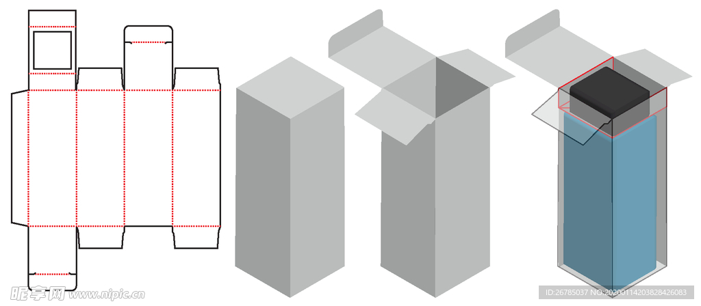 纸质包装盒刀模设计图