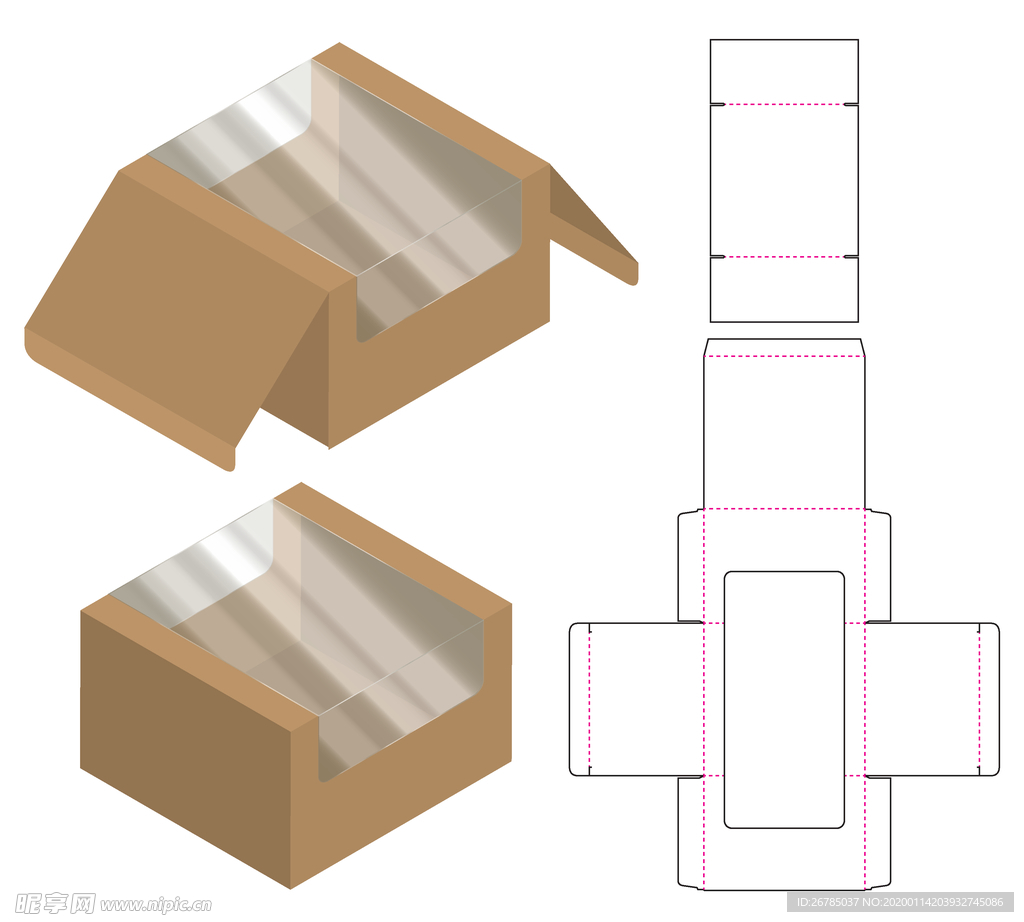纸质包装盒刀模设计图