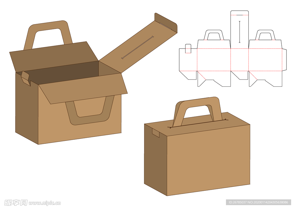纸质包装盒刀模设计图