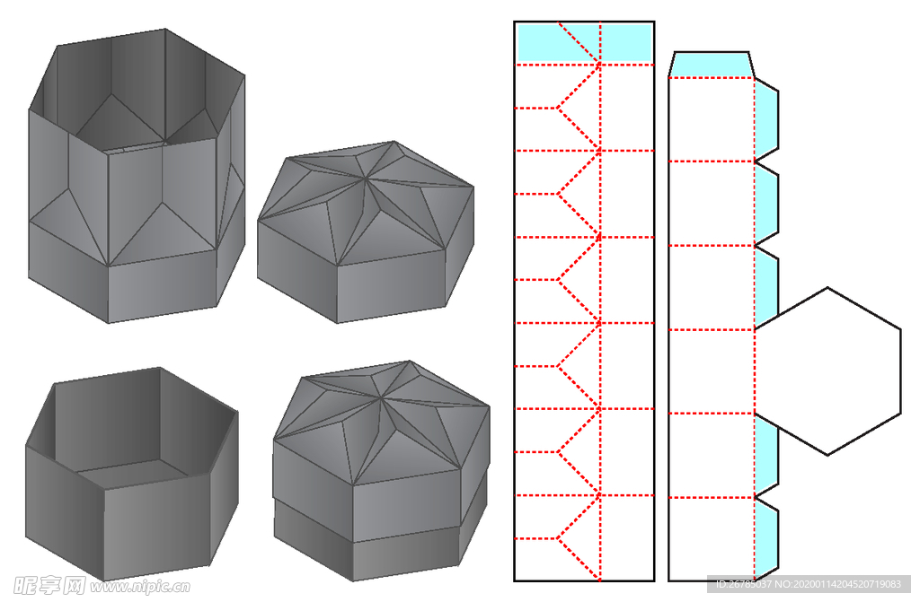纸质包装盒刀模设计图