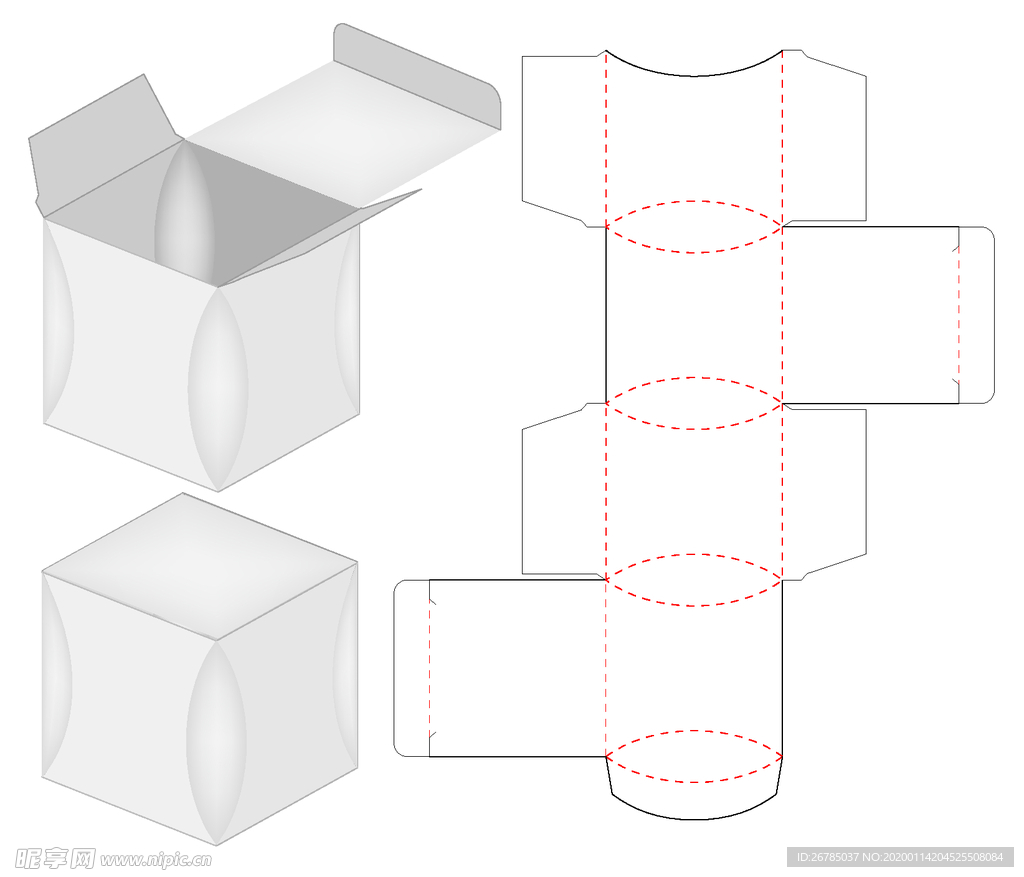 纸质包装盒刀模设计图