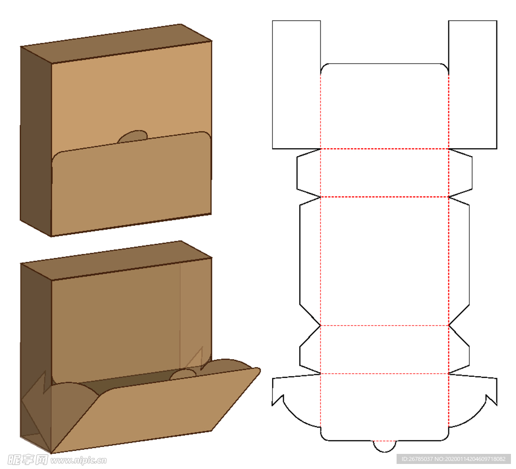 纸质包装盒刀模设计图