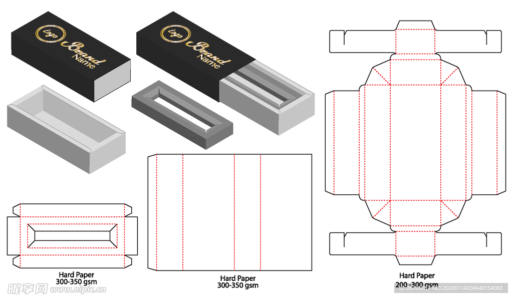 纸质包装盒刀模设计图
