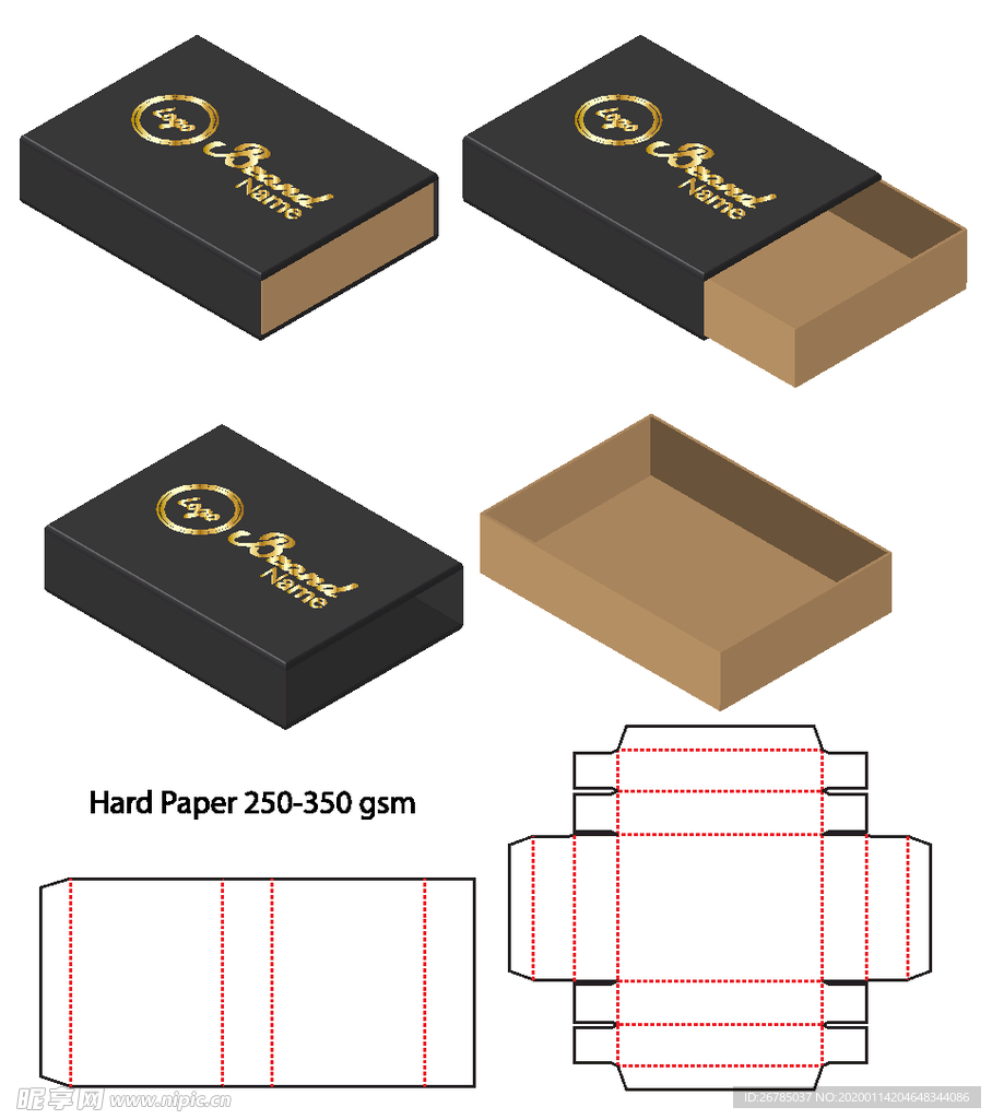 纸质包装盒刀模设计图