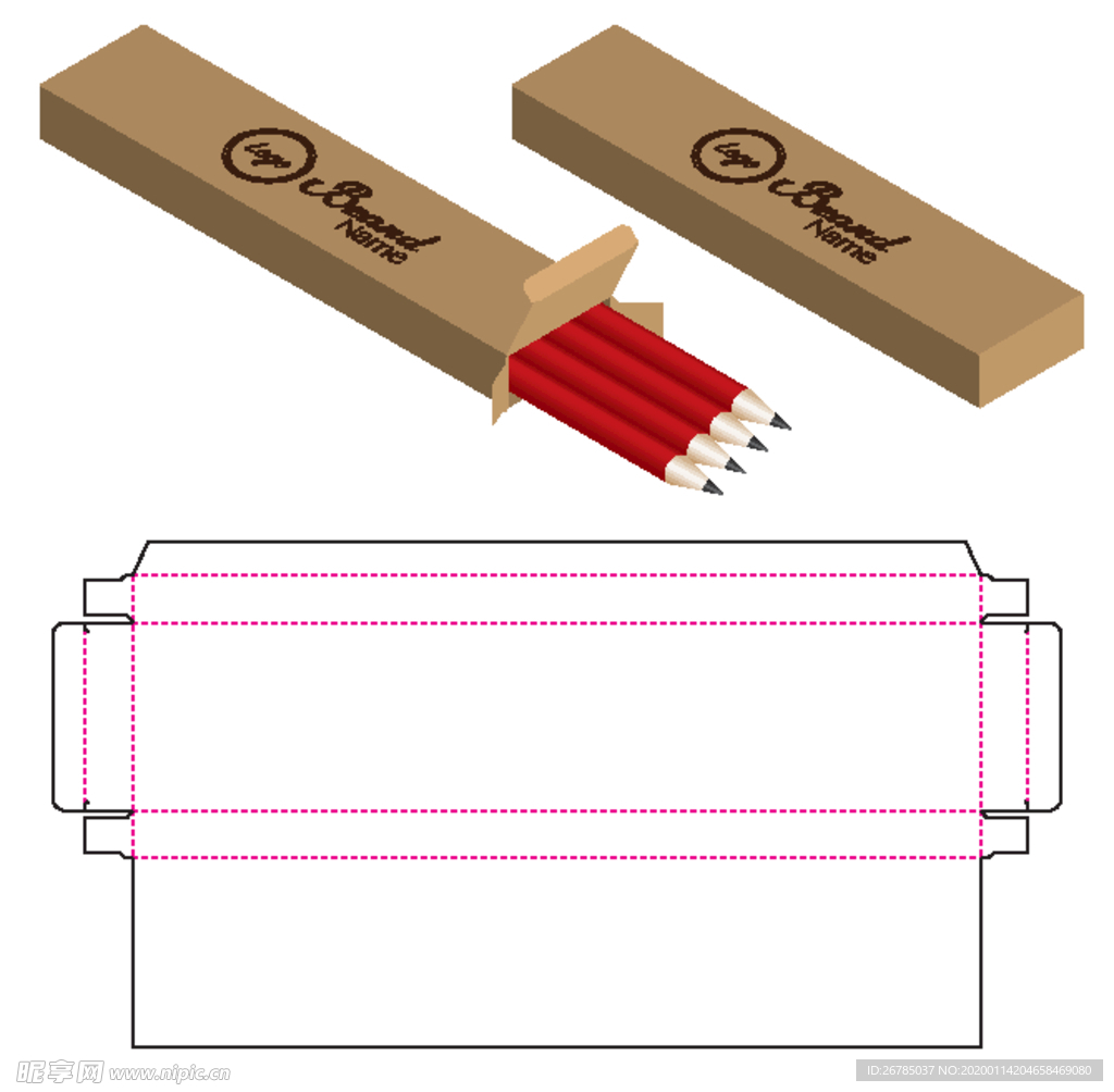 纸质包装盒刀模设计图