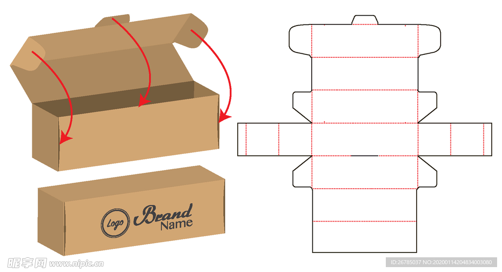 纸质包装盒刀模设计图