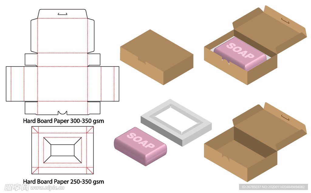 纸质包装盒刀模设计图