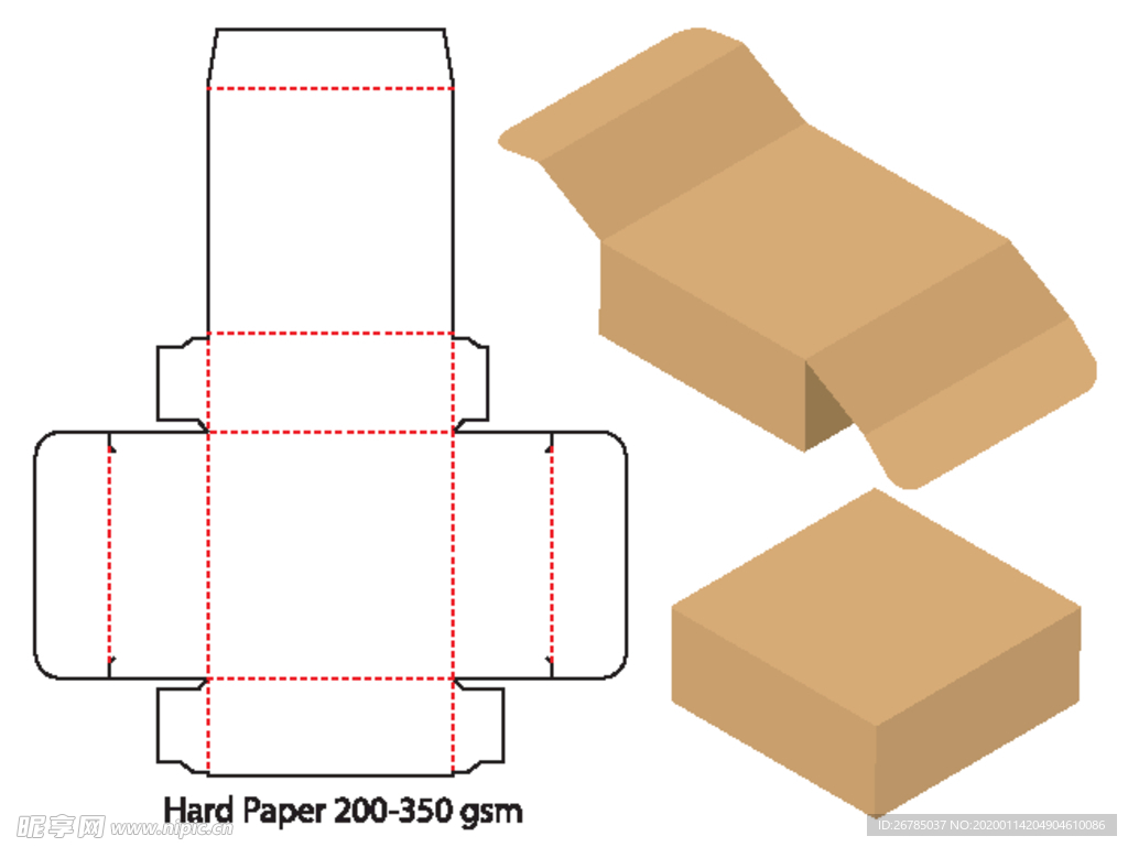 纸质包装盒刀模设计图