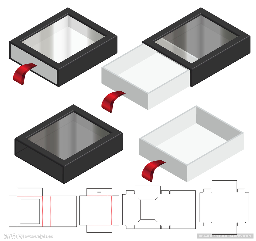 纸质包装盒刀模设计图