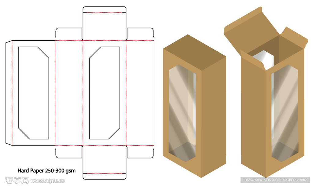纸质包装盒刀模设计图