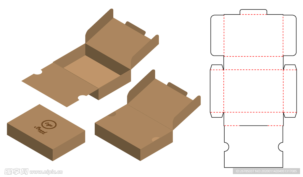 纸质包装盒刀模设计图
