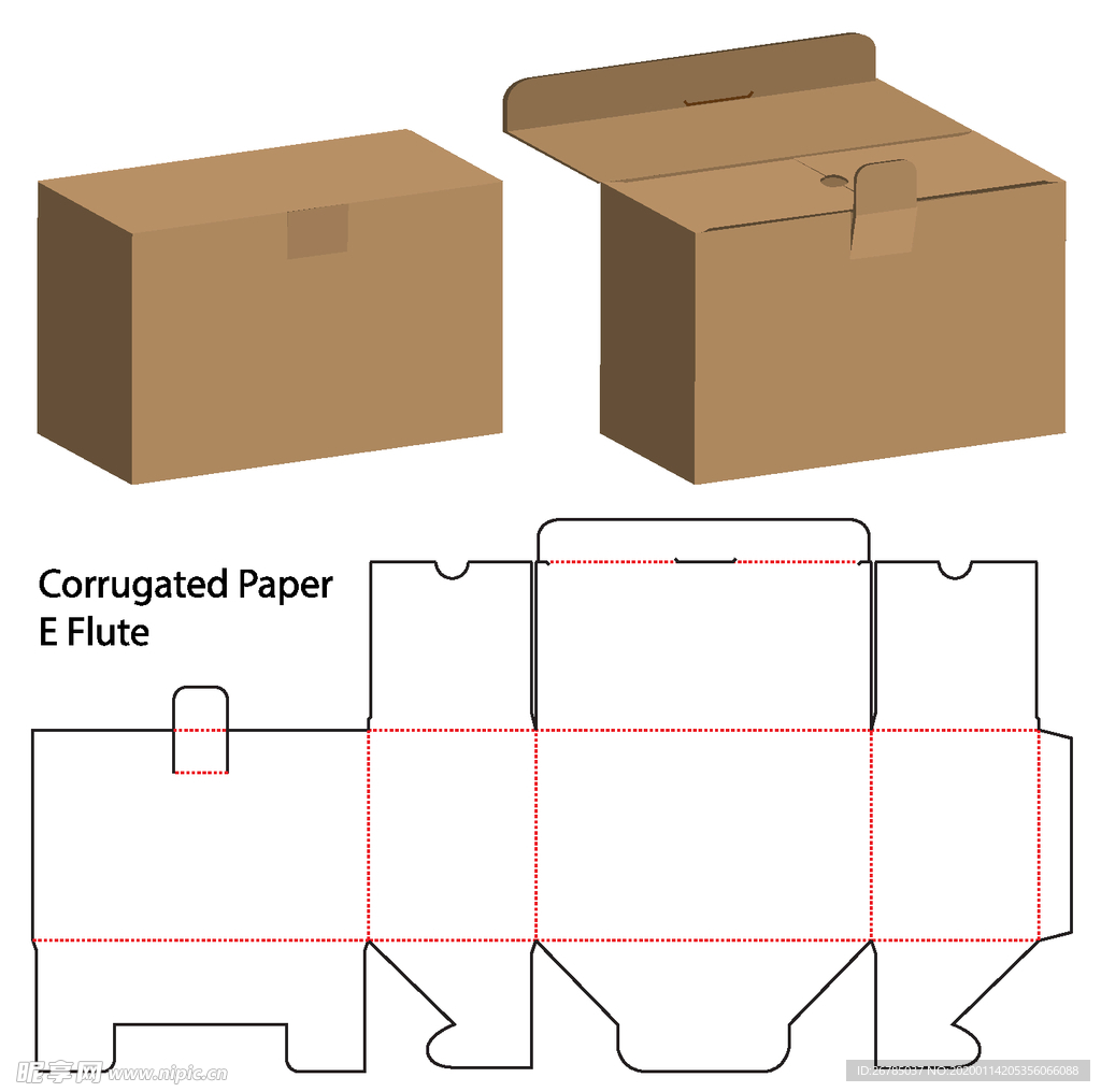 纸质包装盒刀模设计图