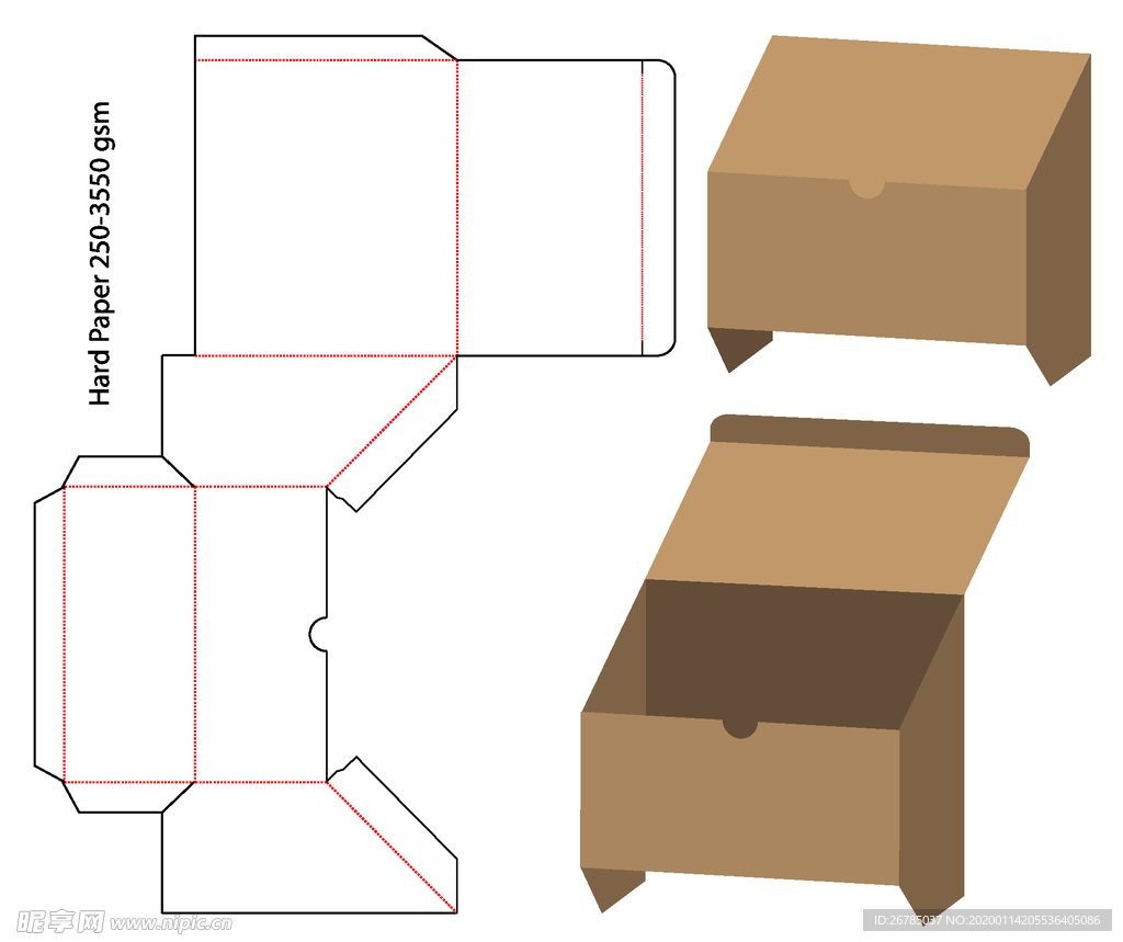 纸质包装盒刀模设计图