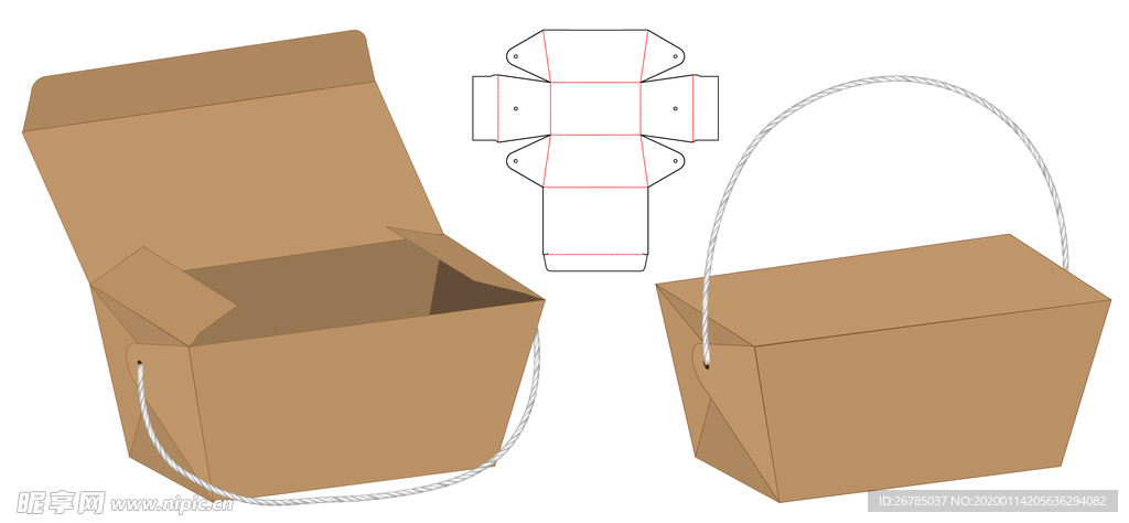 纸质包装盒刀模设计图