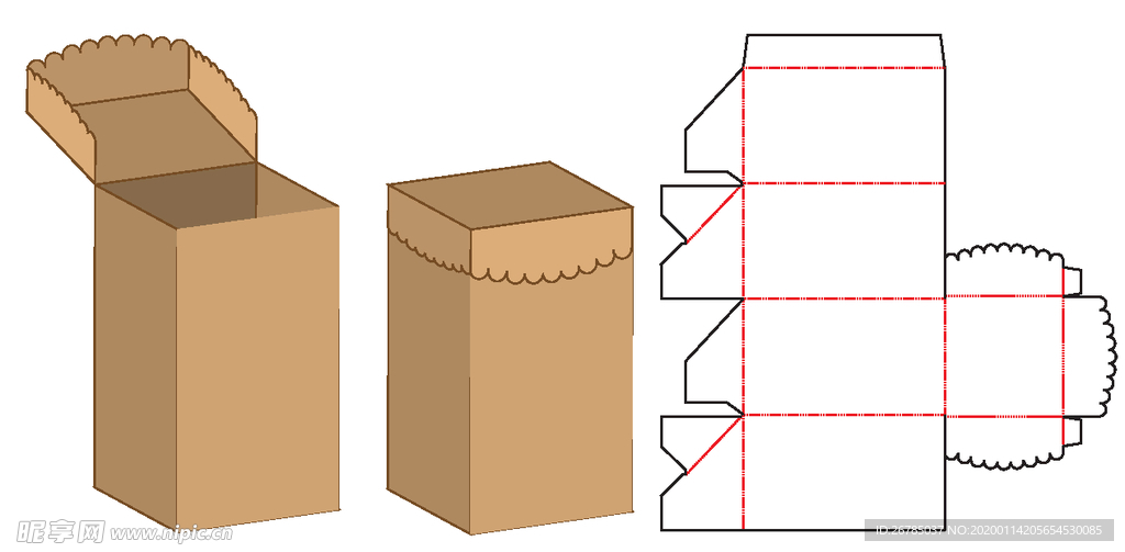 纸质包装盒刀模设计图