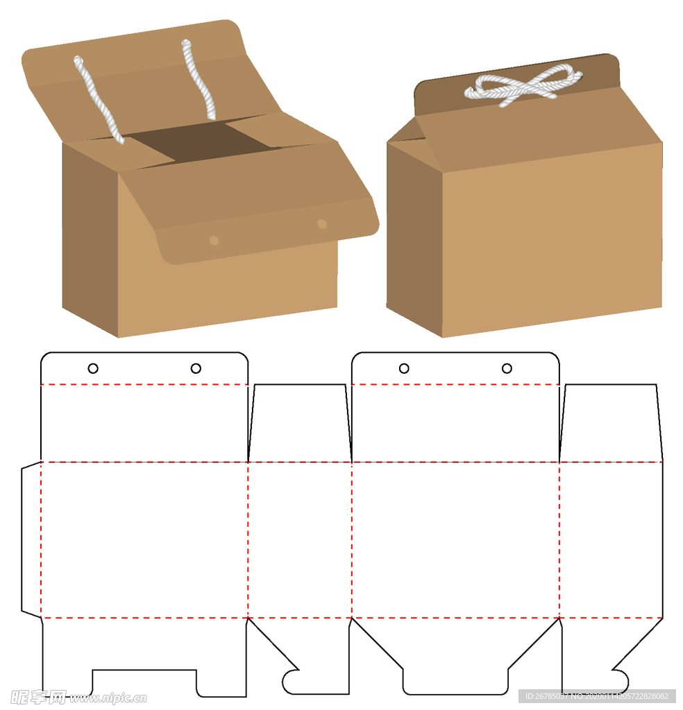 纸质包装盒刀模设计图