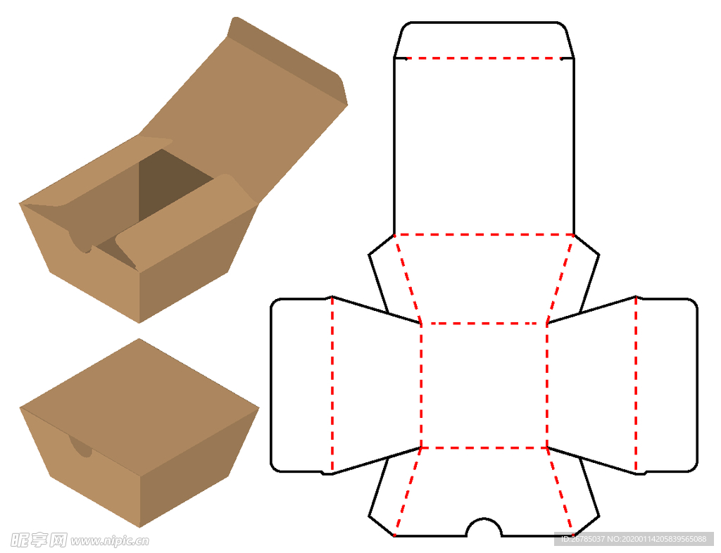 纸质包装盒刀模设计图