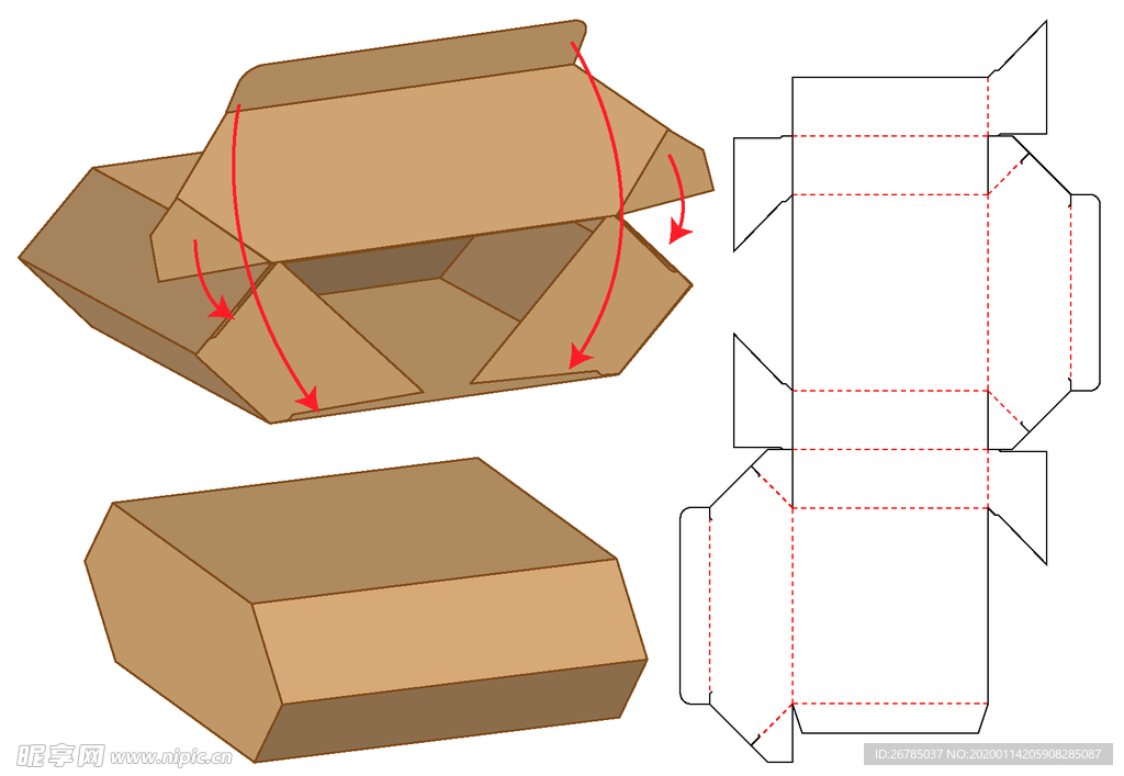 纸质包装盒刀模设计图