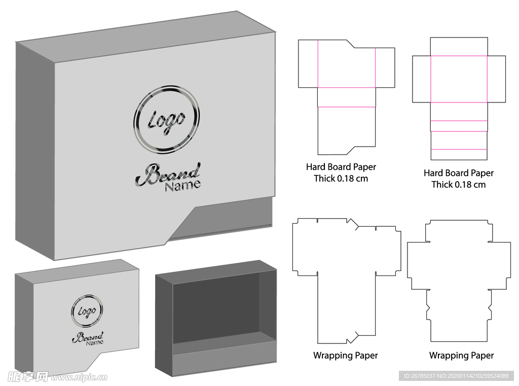 包装盒刀模图