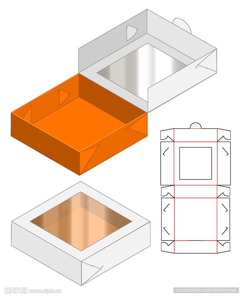 内胆包装盒刀模图