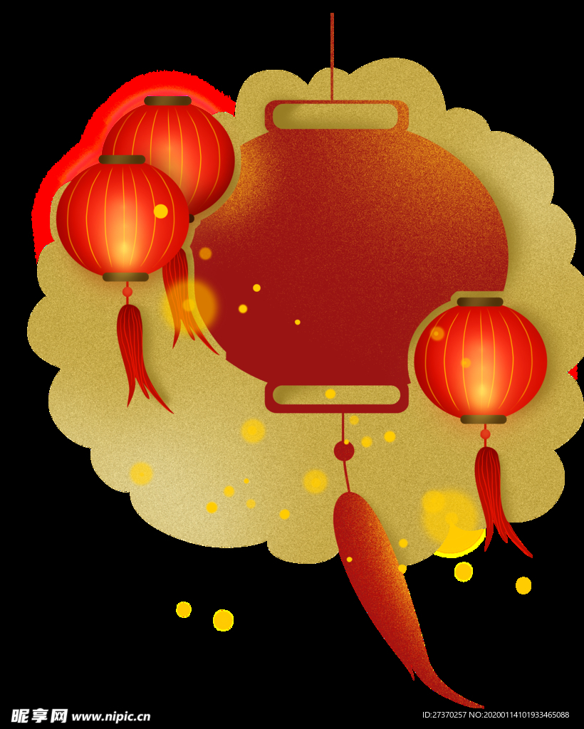 春节灯笼元素