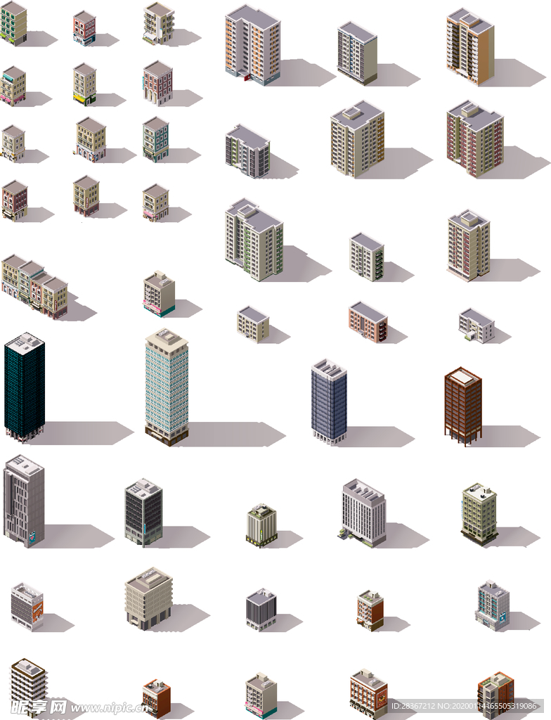 卡通城市建筑
