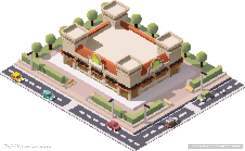 卡通城市建筑