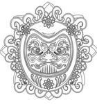 恶魔日式风日本风鬼脸