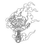恶魔日式风日本风鬼脸