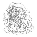 恶魔日式风日本风鬼脸
