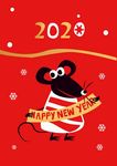 2020年可爱小老鼠新年海报