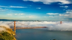 大海天空云彩大桥风景