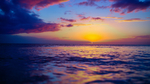 大海天空云彩夕阳风景