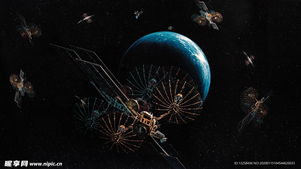 宇宙太空星球卫星背景