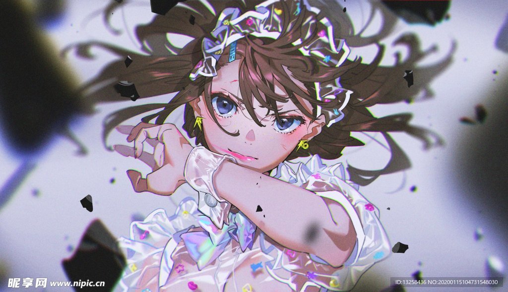 彩色人物动漫插画背景