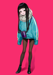彩色人物动漫插画背景