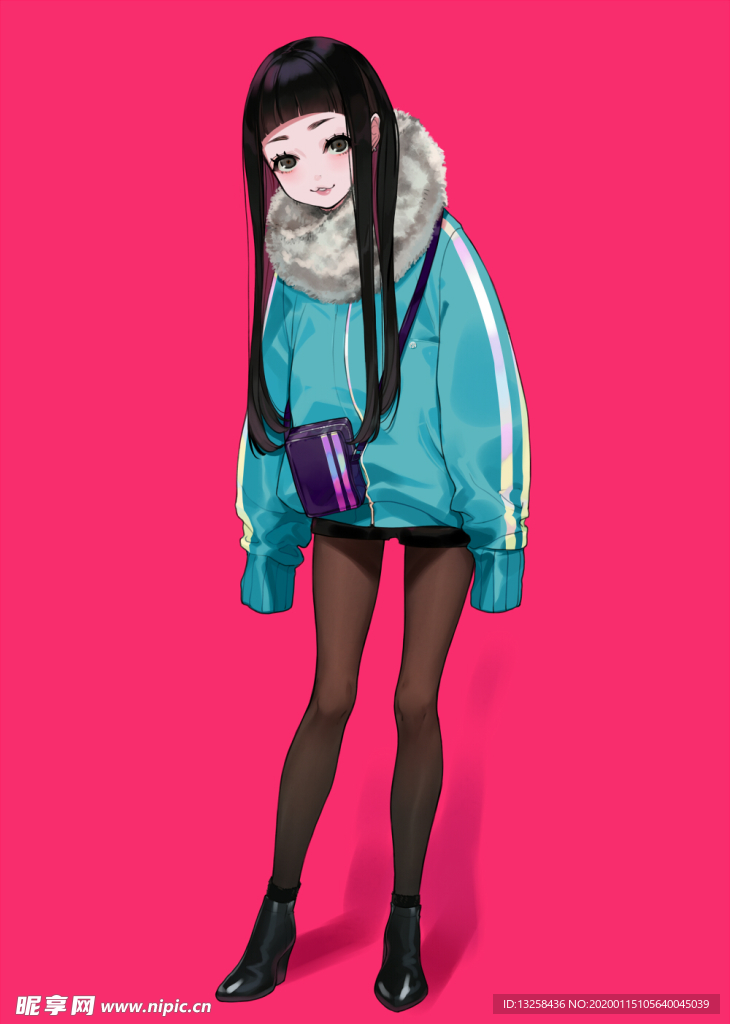 彩色人物动漫插画背景