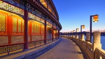 宫殿建筑走廊栏杆风景