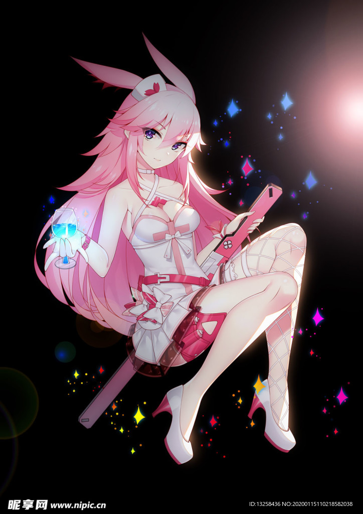 彩色人物动漫插画背景