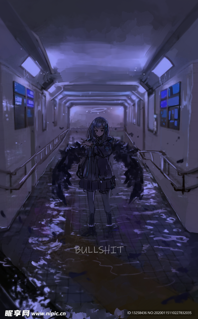 彩色人物动漫插画背景