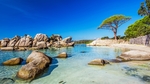 大海海水沙滩礁石风景