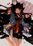 彩色人物动漫插画背景