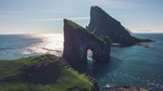 大海小岛天空海水风景