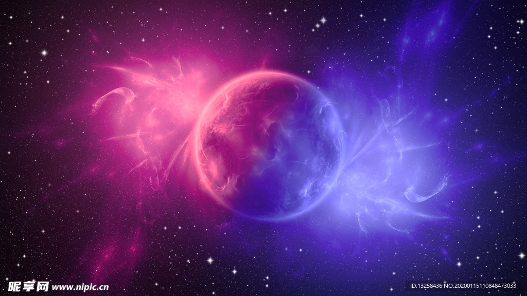 宇宙星球彩色渐变背景