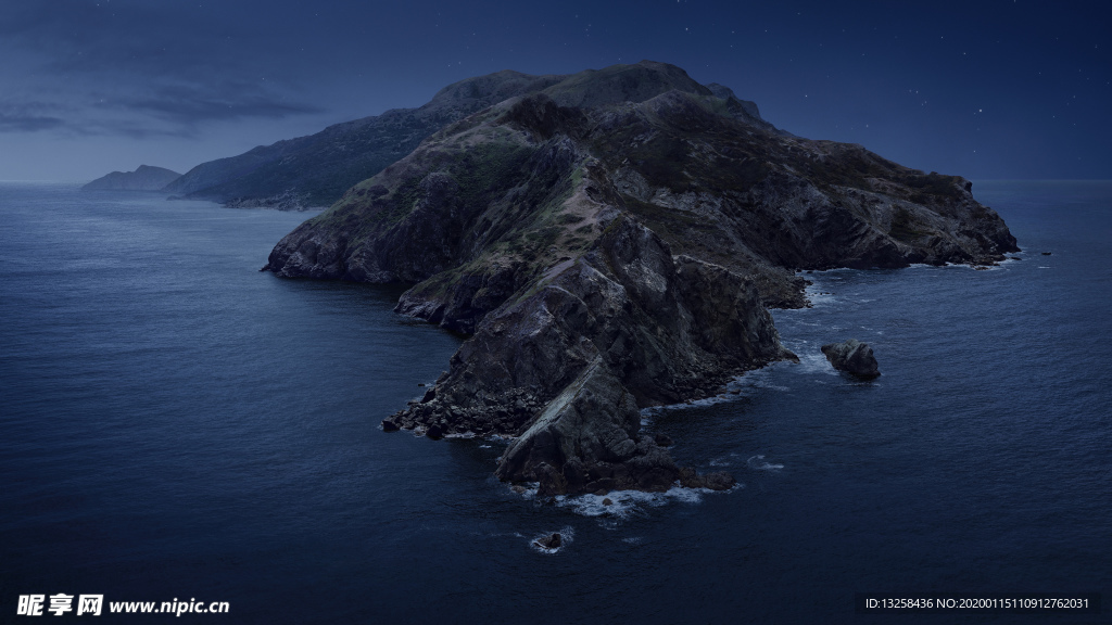 大海小岛海水天空风景