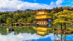 楼阁建筑池塘风景天空
