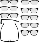 眼镜设计矢量图