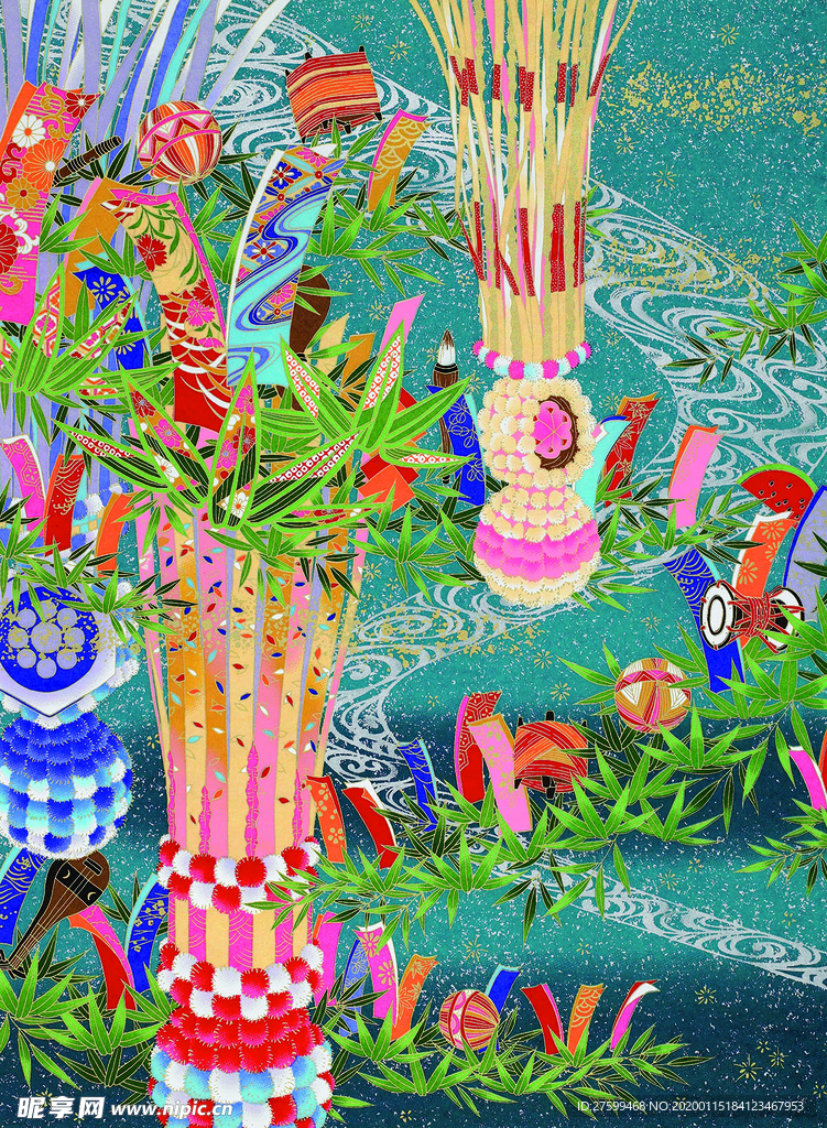 花草花纹背景图