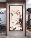 水墨梅花玄关画