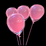气球 粉色 透明 可爱 光感